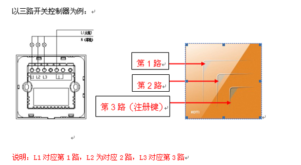 KOTI后現(xiàn)代系列智能燈光開(kāi)關(guān)接線(xiàn)圖